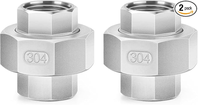 ChillWaves 304 Stainless Steel Cast Pipe Fitting, Union，1/4" NPT Female Thread by VisittheCHILLWAVES
