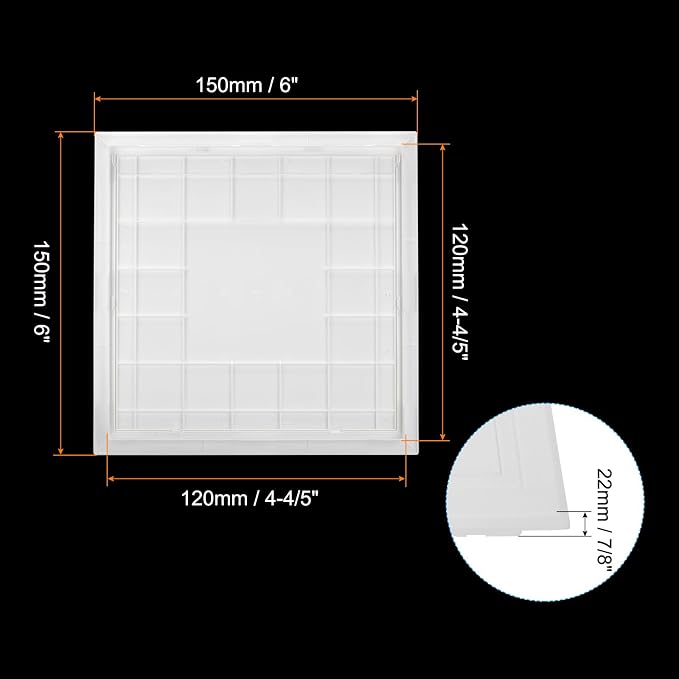 PATIKIL 5x5 inch Removable Hinged Access Panel, ABS Plumbing Access Doors Easy - Image 2