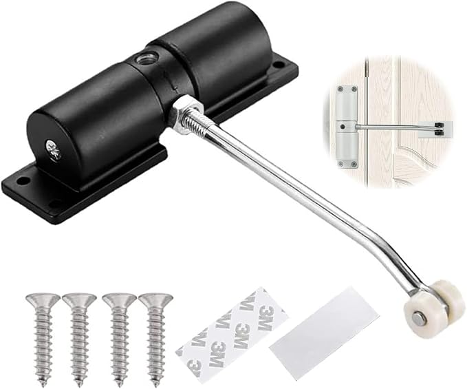 Automatic Door Closer, 30 kg Zinc Alloy Safety Spring Door Closer by Houlibify