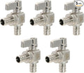 5 Pack XFITTING 1/2 Inch Pex Mini Angle Ball Valve, Barb Crimp, Full Port by XFITTING