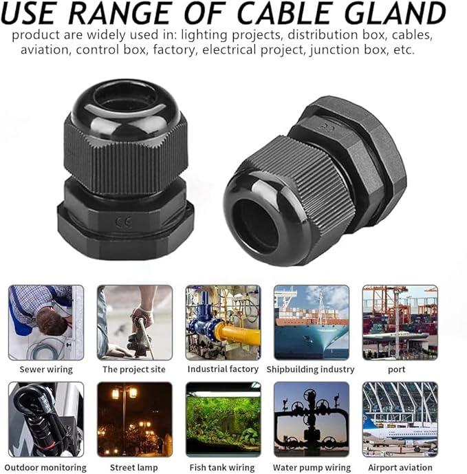 PENGLIN 10PCS NPT Gland Nylon Cable Connector 1-1/4", Effective Cable Strain - Image 8