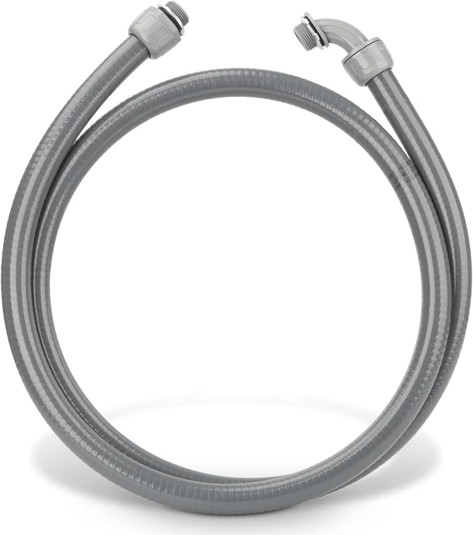 3/4 Inch 6 ft Liquid Tight Conduit Kit, Flexible Electrical Conduit Kit | by HOXHA