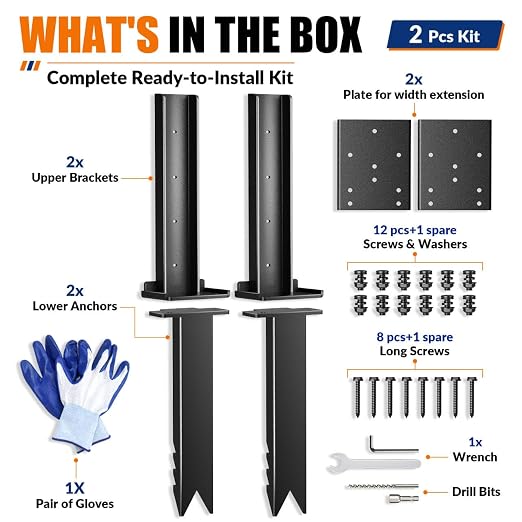 VANCASTLE Fence Post Repair Kit Adjustable, Quick-Fix Support - Image 4