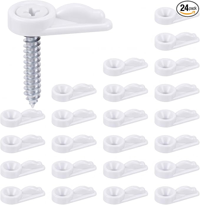 Blulu 24 Pack Flush Cabinet Glass Retainer Clips Window Screen Clip by Blulu