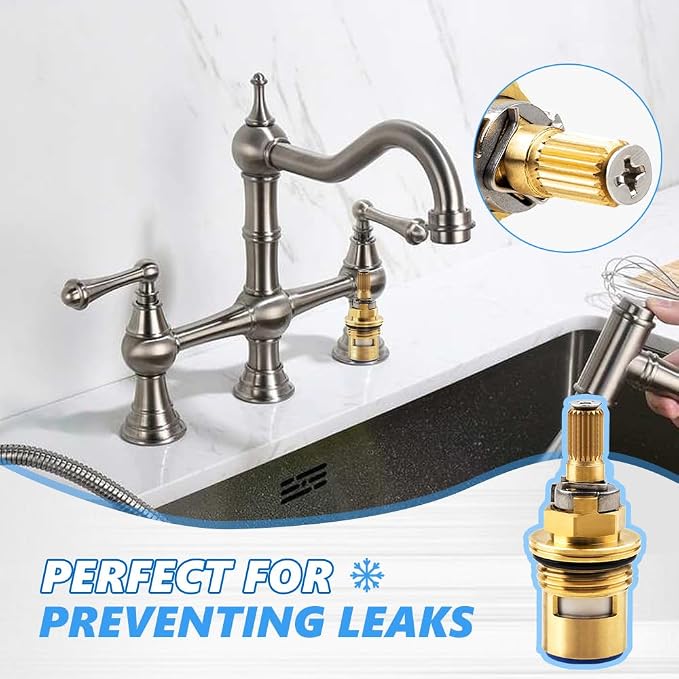 Cartridge for Kohler K-GP77005-RP & K-GP77006-RP Faucet Ceramic Valve, Hot and - Image 2
