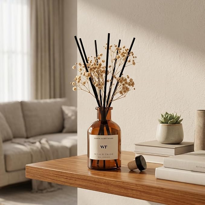 Reed Diffuser Set for Bathroom Air Fresheners, Oil Diffuser Sticks | Fresh - Image 3