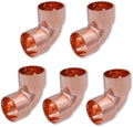 90 Degrees Elbow, Copper Fitting 1 Inch ID Welding Joint by YTkavq