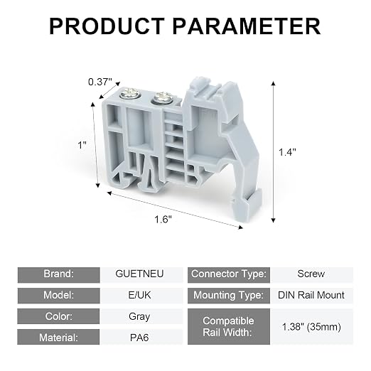 30Pcs E/UK DIN Rail Terminal Blocks End Stopper Bracket | 30Pcs E/UK DIN Rail - Image 4