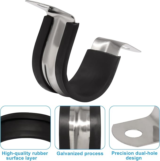 BokWin 1-1/4 Inch Stainless Steel Rigid Pipe Strap | Pipe Fasten Holder - Image 4