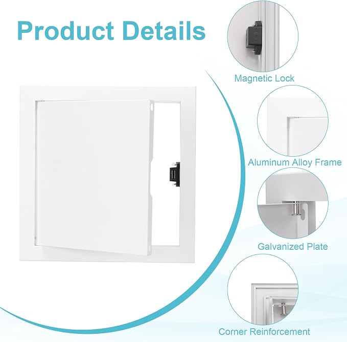 PATIKIL Drywall Access Panel 11x11 Inch, Aluminum Frame Wall Hole Cover - Image 3