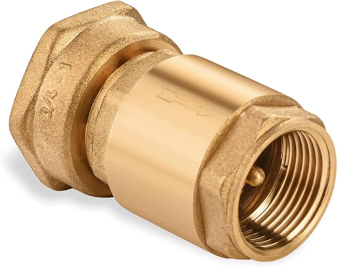 Brass Check Valve 3/4" NPT Thread Female One Way Backflow Preventer - Image 7