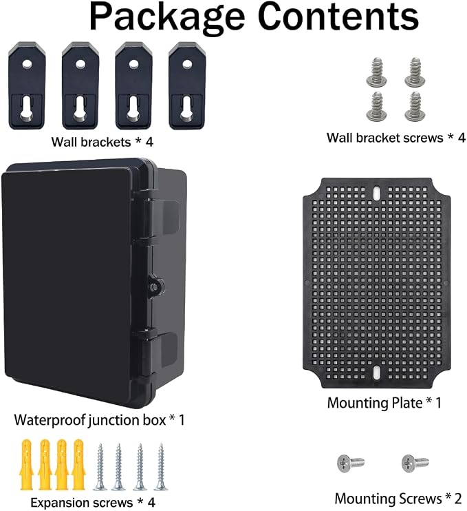 Junction Box, Hinged Black Cover IP67 Waterproof ABS Project Box - Image 7