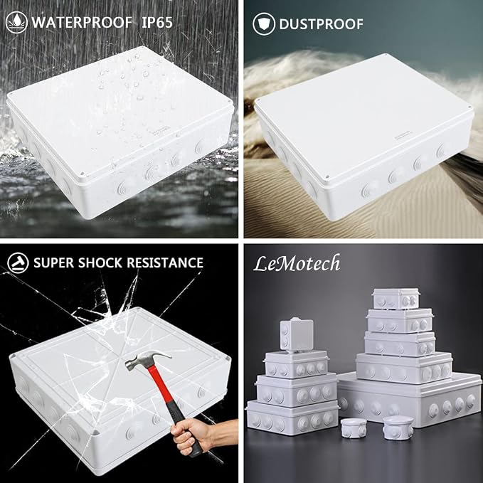 ABS Plastic Dustproof Waterproof IP65 Junction Box Universal Electrical Project - Image 8