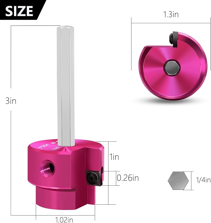 PVC Pipe Reamer 1Inch Head, PVC Fitting Saver w/ 1/4-Inch Hex Shaft | Socket - Image 7