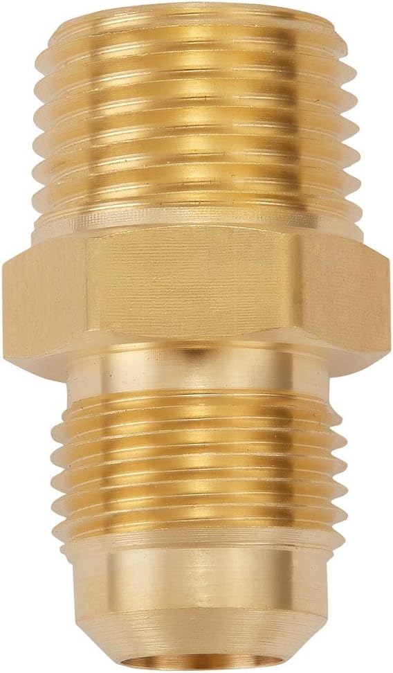3 PCS Brass Gas Adapter 1/2" Flare x 1/2 Inch NPT Male Pipe Connector | Couples - Image 4