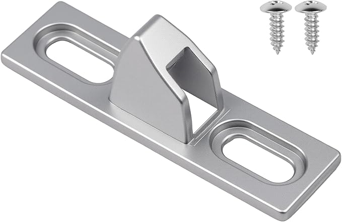 Sliding Door Keeper 1Set Chrome Plated Sliding Glass Lock by Unknown