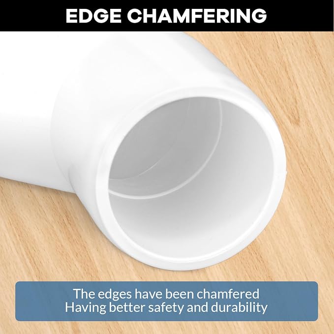 12-Pack 1 inch 45 Degree Elbow PVC Fitting, 2 Way Furniture Grade Pipe Connector - Image 5