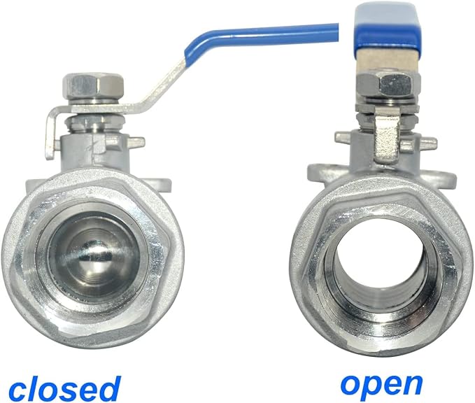 DAN SPEED 3" NPT Female 316 Stainless Steel Full Port Ball Valve Vinyl Handle - Image 7