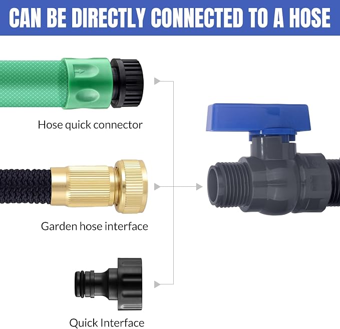 PVC Rain Barrel Spigot Kit 2 Pack 3/4" GHT Bulkhead Fitting - Image 6