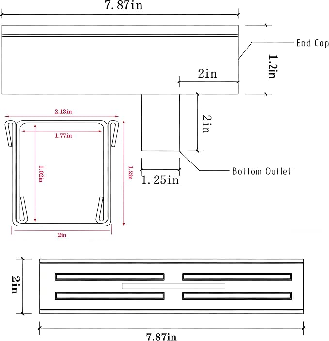 304 Stainless Steel Trench Drain Kit, Narrow Channel Drain - Image 2