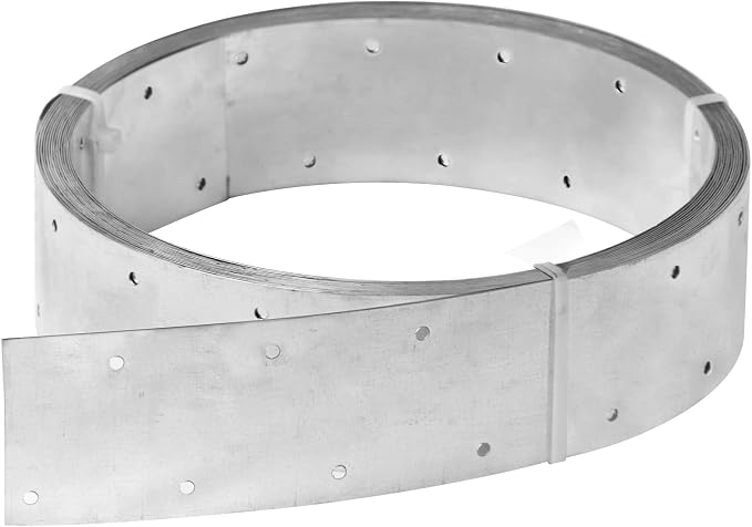 GBGS 32ft Metal Strapping, 2-3/8"Width Perforated Steel Coil Strap | Galvanized by GBGS