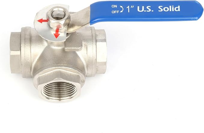 U.S. Solid 1" 3 Way Ball Valve - Image 8