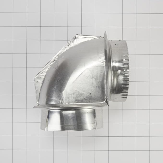 Whirlpool 4396006RW Genuine OEM Dryer Vent Elbow Connector, 90-Degree Close-Turn - Image 2