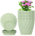 Meowell 6 inch Plant Pots, 5 Set Water Ripples Flower Pots by Meowell