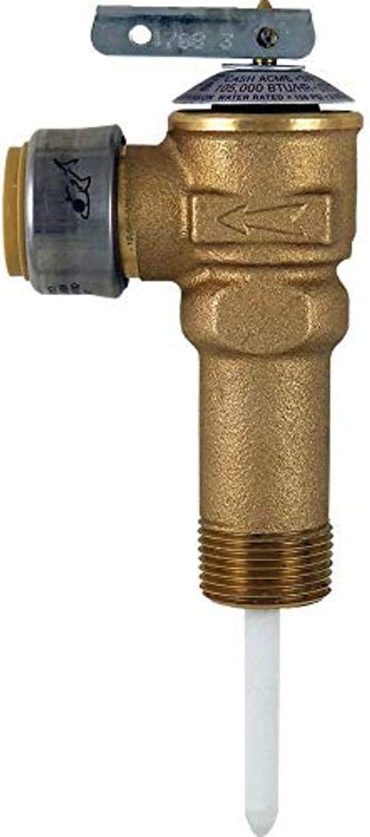 SharkBite NCLX-5LX Temperature and Pressure Relief Valve, Push to Connect Brass by CashAcme