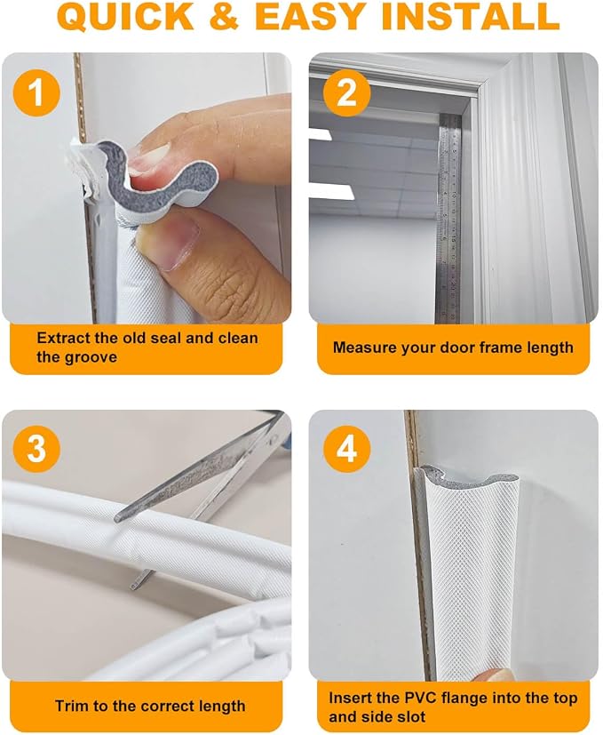 19.7FT Weather Stripping Door Seal: Sound Proof Draft Blocker Kerf Weather - Image 8