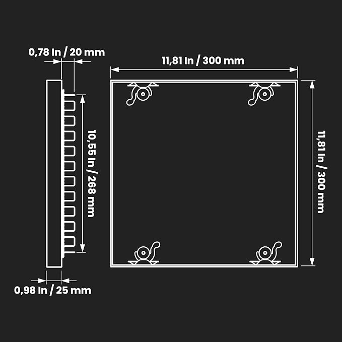 Repa Market 12 x 12 Inch Galvanized Steel Duct Access Door – Airtight Insulated - Image 2