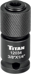 Titan 12034 3/8" Drive to 1/4" Hex Drive Quick Change Adapter by Titan