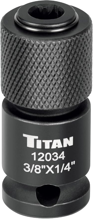 Titan 12034 3/8" Drive to 1/4" Hex Drive Quick Change Adapter by Titan