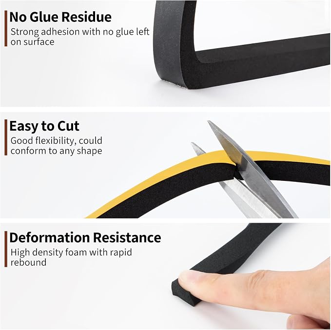 Yotache Foam Tape Weather Stripping - Image 6