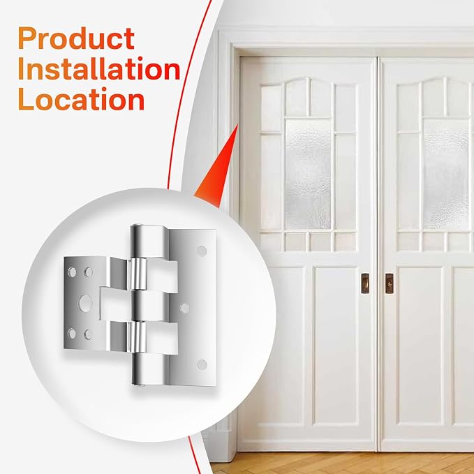 SuperDi 3 Pack Combination Door Hinges Replacement - Image 4