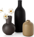 Ceramic Flower Vase for Home Decor Bedroom, Matte Neutral Vases, office by Nucookery