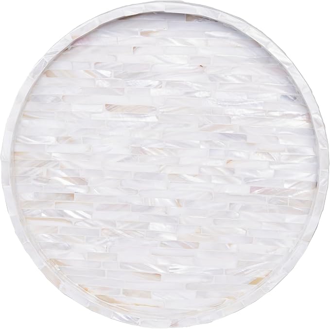 PEMAR 11" Creamy White Mother of Pearl Tray - Image 2