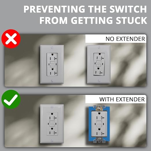 ABS 1/2 Inch Outlet Box Extender, Single Gang, 1 Pack | Single Gang Outlet Box - Image 5