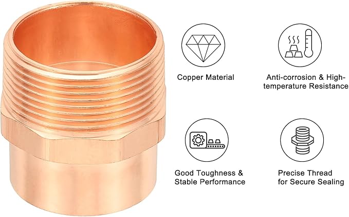 PATIKIL 1-1/2" Male Adapter Fitting - Image 4
