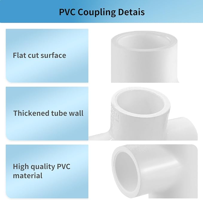 LESSO 1-1/4" PVC Tee Fittings, Elbow Connectors Adapter, DIY Build Shelves - Image 4