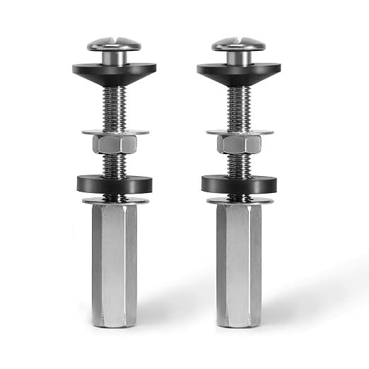 2Pcs Universal Toilet Seat Bolts Kit, Metal Heavy by Unknown