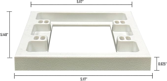 iMBAPrice IMBA-BES2 2-Gang Non-Metallic Shallow Surface Box Extender in White - Image 2