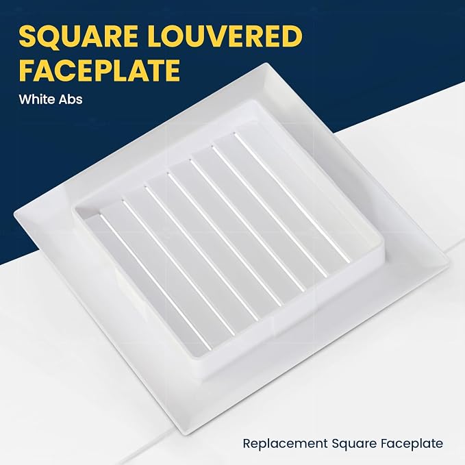 Highcraft TC100-5 Universal Outlet Box Square Louvered Faceplate Replacement; - Image 2