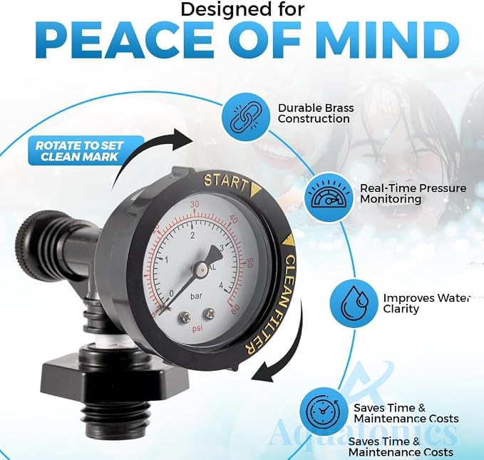 Replacement 24850-0105 Air Relief Valve & Pressure Gauge Assembly - Image 8