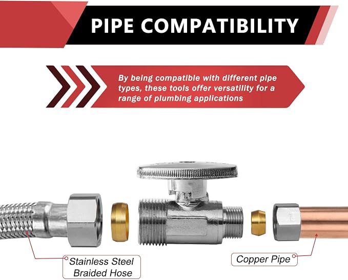 50PC EFIELD Straight Stop Valve, 1/2" Nominal Compression x 3/8" OD | 1/4-Turn - Image 4