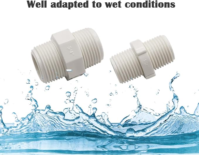 12PCS 3/4 Inch PVC Pipe Fitting Hex Nipple G3/4 Male X G3/4 Male Coupling - Image 4