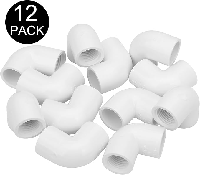 12Pack 1/2" Female Thread 90 Degree PVC Elbow Pipe Fitting SCH40 PVC Hose - Image 3