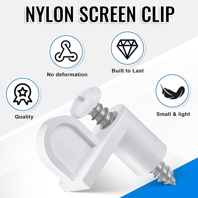 Blulu 48 Pack 3/8 in Nylon Window Screen Clip - Image 3