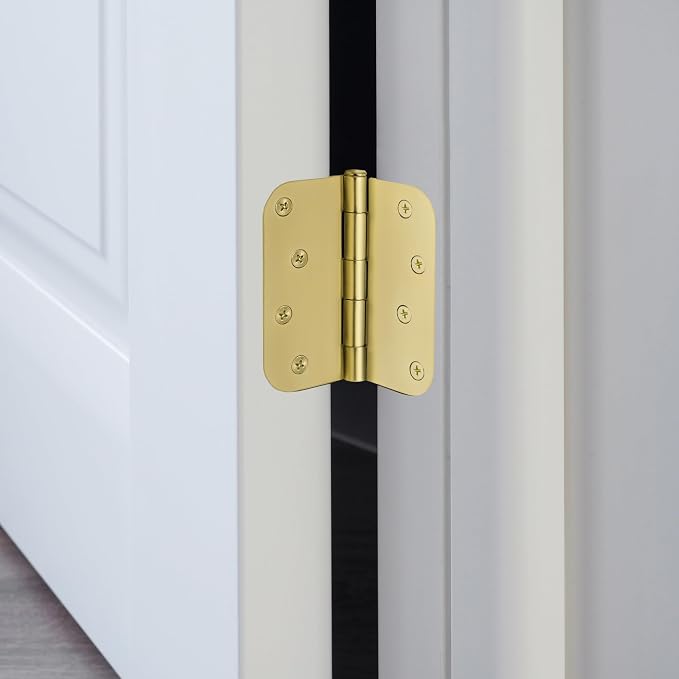 Design House Interior Door Hinge, Satin Brass | 5/8" Radius, Traditional - Image 5