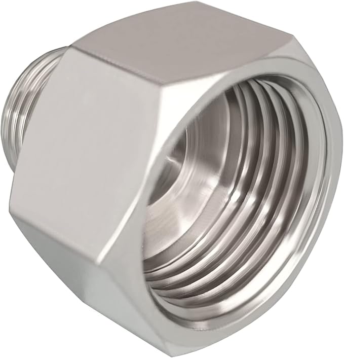 G 1/2 Female to 3/8 Male Compression Converter Reducer Adapter 4PCS | Nickel - Image 3